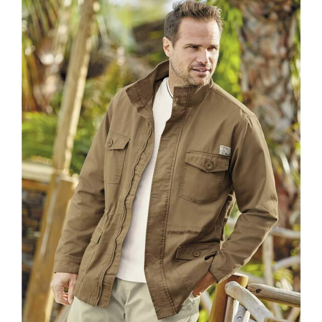 Atlas For Men Heren safari full zip jacket UTAF221_ochre large