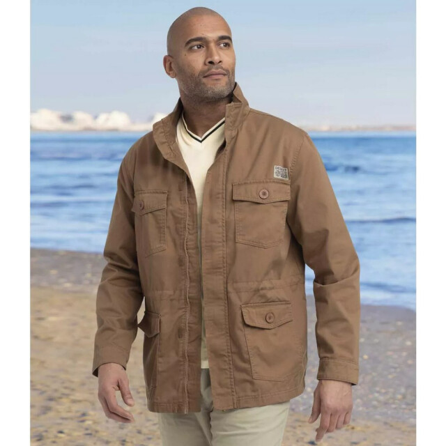 Atlas For Men Heren safari full zip jacket UTAF221_ochre large