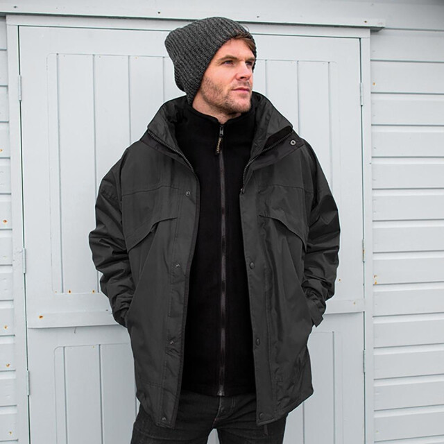 Result Heren 3 in 1 ritssluiting en clip stormdri waterdicht windproof jasje UTFK585_black large
