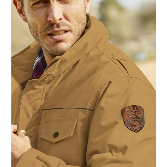 Atlas For Men Heren hoge bescherming waterafstotende parka UTAF300_ochre large