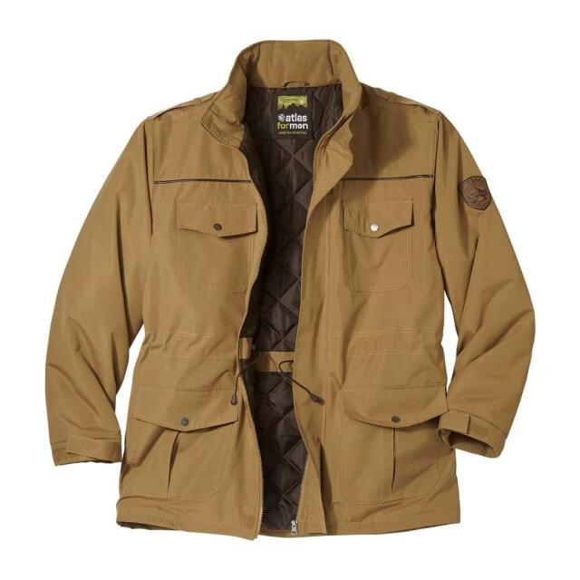 Atlas For Men Heren hoge bescherming waterafstotende parka UTAF300_ochre large