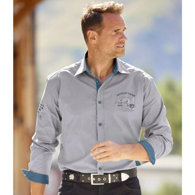 Atlas For Men Heren pilotenhemd UTAF246_grey large