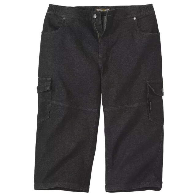Atlas For Men Heren denim cropped cargo broek UTAF269_black large
