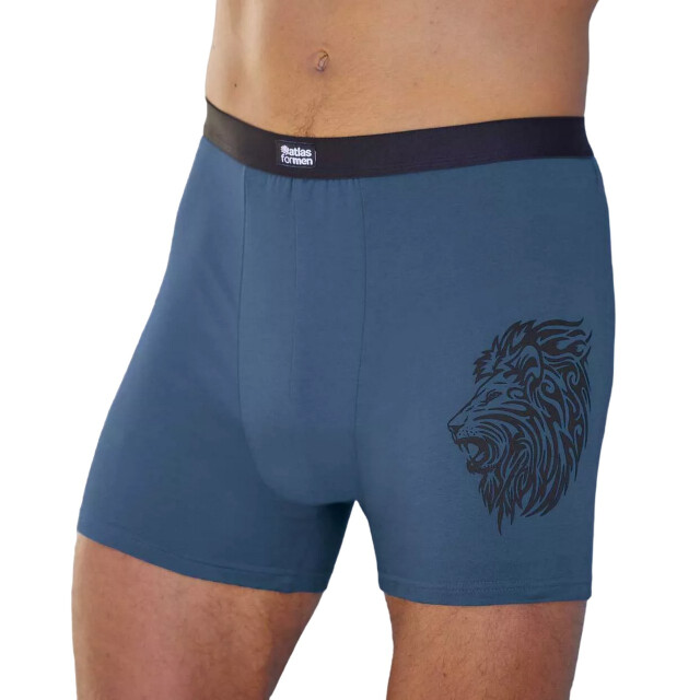 Atlas For Men Heren lion stretch boxershorts (set van 3) UTAF1839_bluegreykhaki large