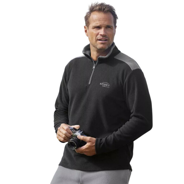 Atlas For Men Heren sportieve microfleece trui (pack of 3) UTAF1698_lightgreyredblack large