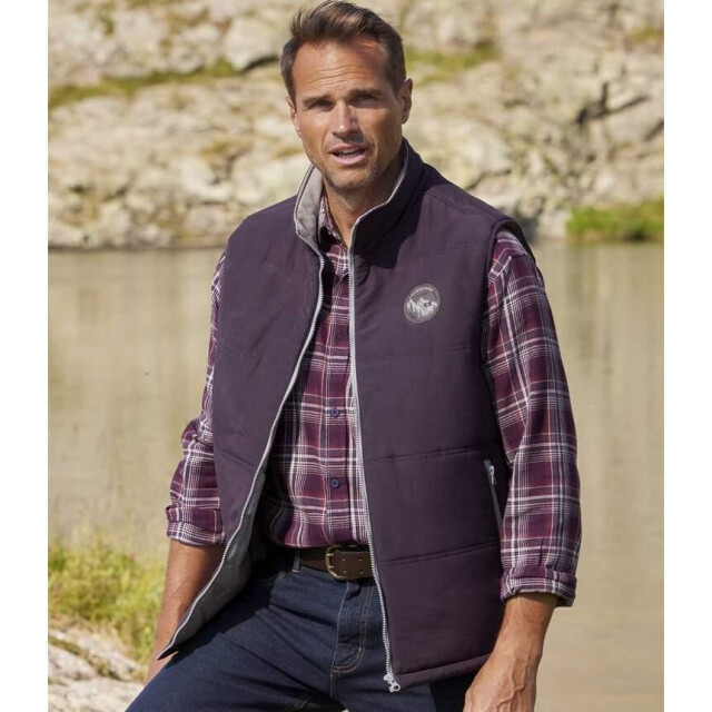 Atlas For Men Waterafstotend gewatteerd herenvest UTAF1712_plum large
