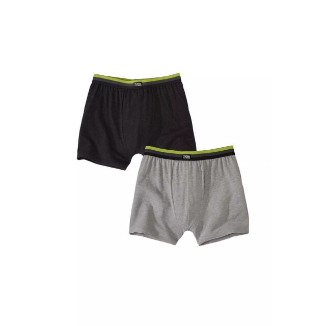 Atlas For Men Heren comfort gevlekte boxershort (set van 2) UTAF1832_darkgreylightgrey large