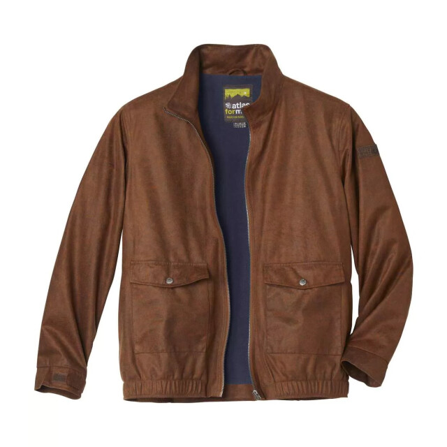 Atlas For Men Heren jas van imitatie-suède UTAF1659_brown large