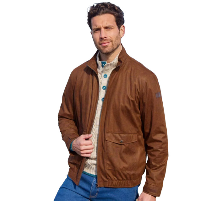 Atlas For Men Heren jas van imitatie-suède UTAF1659_brown large