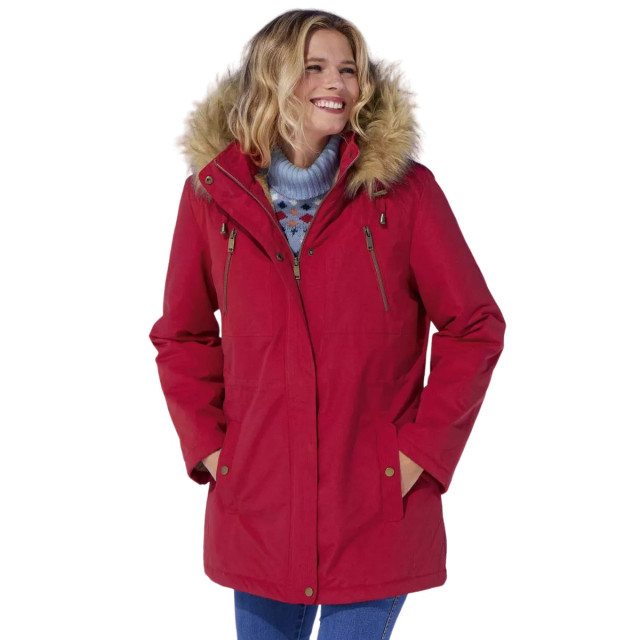 Atlas for Women Dames gewatteerde parka met capuchon UTAF1695_raspberry large