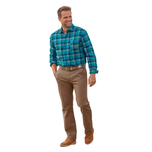 Atlas For Men Heren geruit flannel shirt UTAF1651_blue large