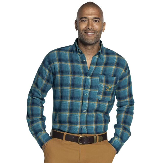 Atlas For Men Heren geruit flannel shirt UTAF1651_blue large