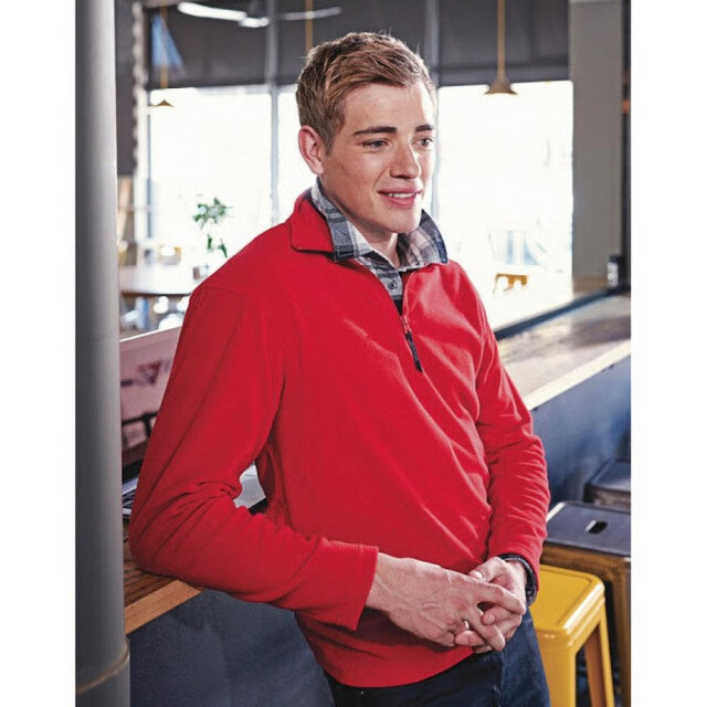 Regatta Heren micro zip neck fleece top (170 gsm) UTFK548_classicred large