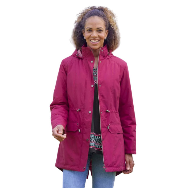 Atlas for Women Dames gewatteerde waterafstotende hooded parka UTAF1615_fuchsia large