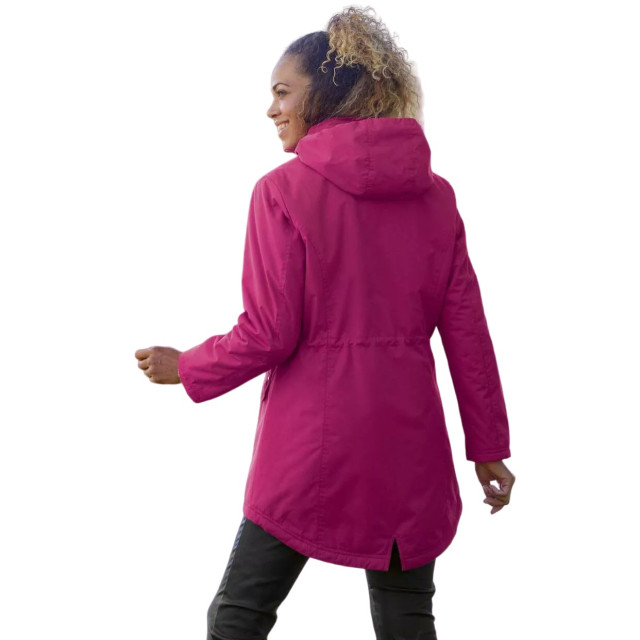 Atlas for Women Dames gewatteerde waterafstotende hooded parka UTAF1615_fuchsia large