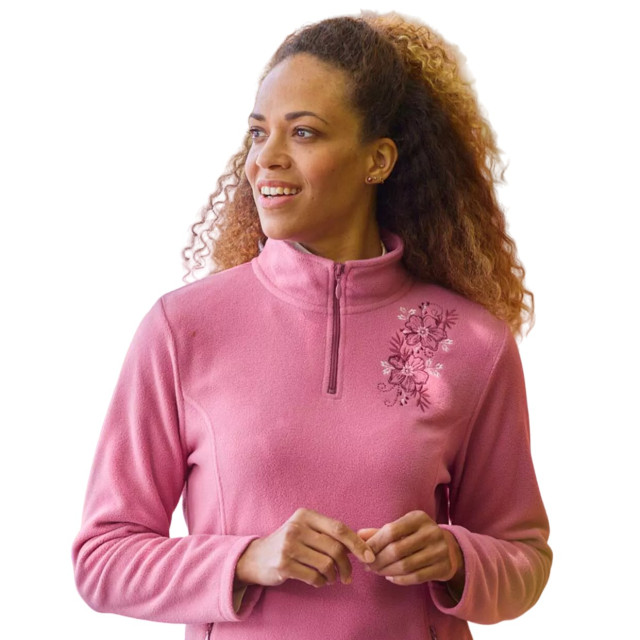 Atlas for Women Geborduurde microfleece trui dames UTAF1581_pink large