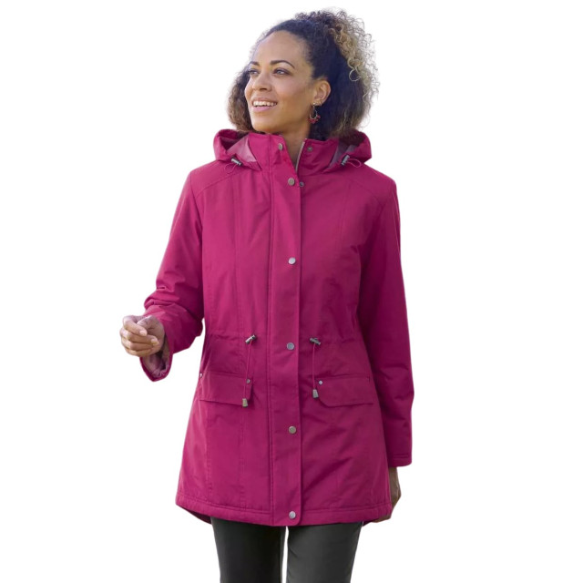 Atlas for Women Dames gewatteerde waterafstotende hooded parka UTAF1615_fuchsia large