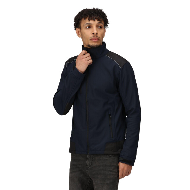 Regatta Heren zandstorm werkkleding softshell jasje UTFK540_navyblack large