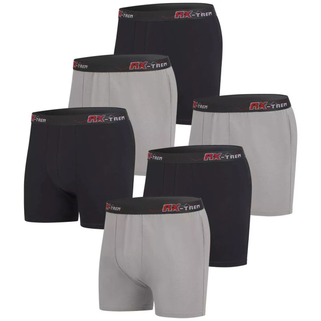 Atlas For Men Effen boxershorts voor heren (set van 6) UTAF1553_blackgrey large