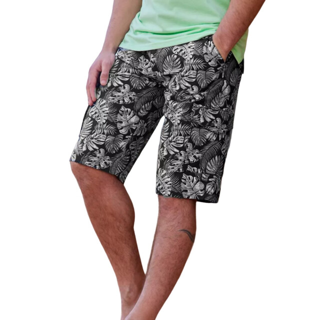 Atlas For Men Heren palmprint cargo shorts UTAF1525_black large