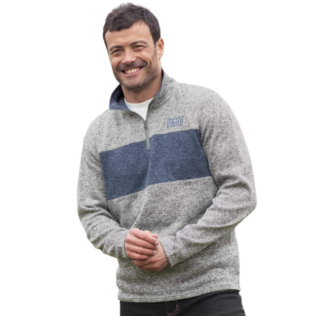 Atlas For Men Heren wild park geborstelde fleece trui (set van 2) UTAF1574_bluegrey large