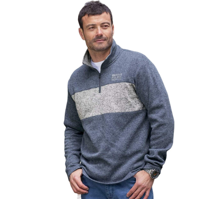 Atlas For Men Heren wild park geborstelde fleece trui (set van 2) UTAF1574_bluegrey large