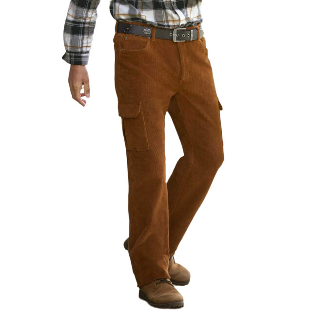 Atlas For Men Heren corduroy cargo broek UTAF1591_lightbrown large