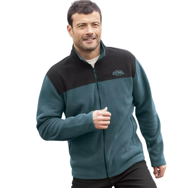 Atlas For Men Heren fleece jas met contrast paneel (set van 2) UTAF1592_greygreen large