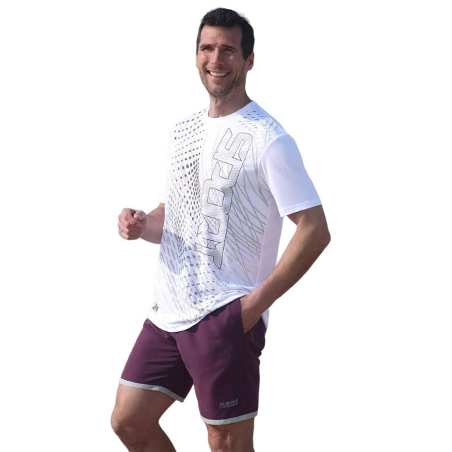 Atlas For Men Heren bedrukt sport t-shirt (pack of 3) UTAF1524_greenpurplewhite large