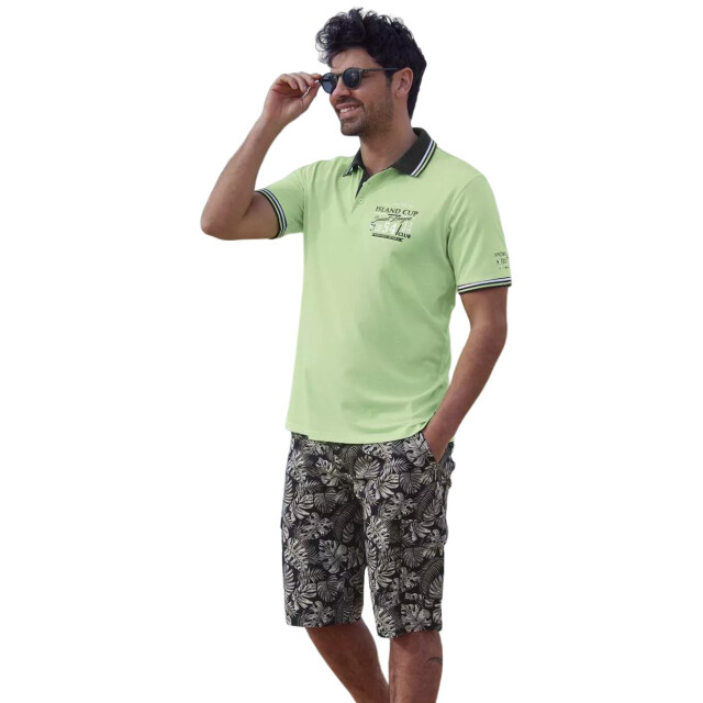 Atlas For Men Heren palmprint cargo shorts UTAF1525_black large