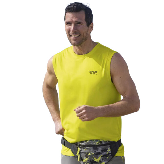Atlas For Men Heren camouflage sportvest top (set van 3) UTAF1555_blackgreylimegreen large