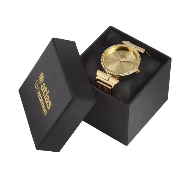 Atlas for Women Dames crystal analoog horloge UTAF1632_gold large