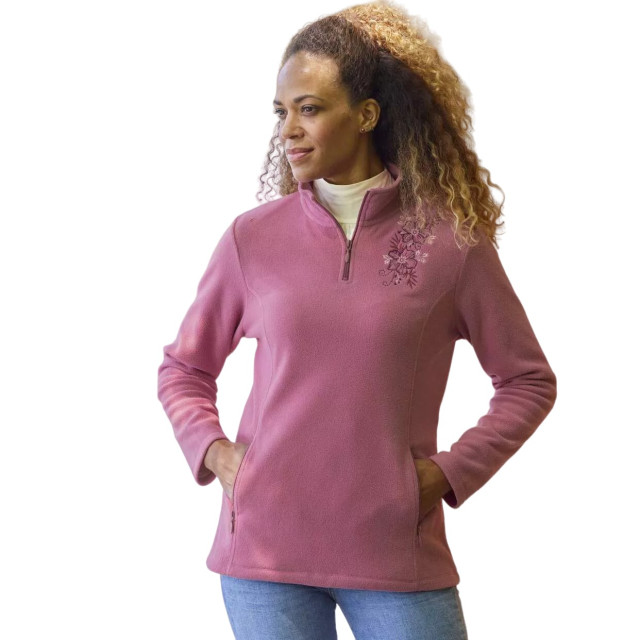 Atlas for Women Geborduurde microfleece trui dames UTAF1581_pink large