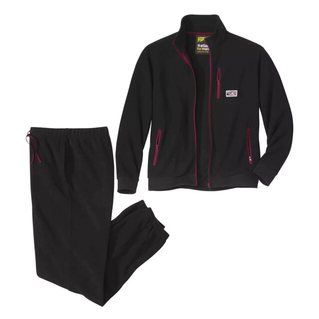 Atlas For Men Heren fleece geweven label trainingspak UTAF1480_black large