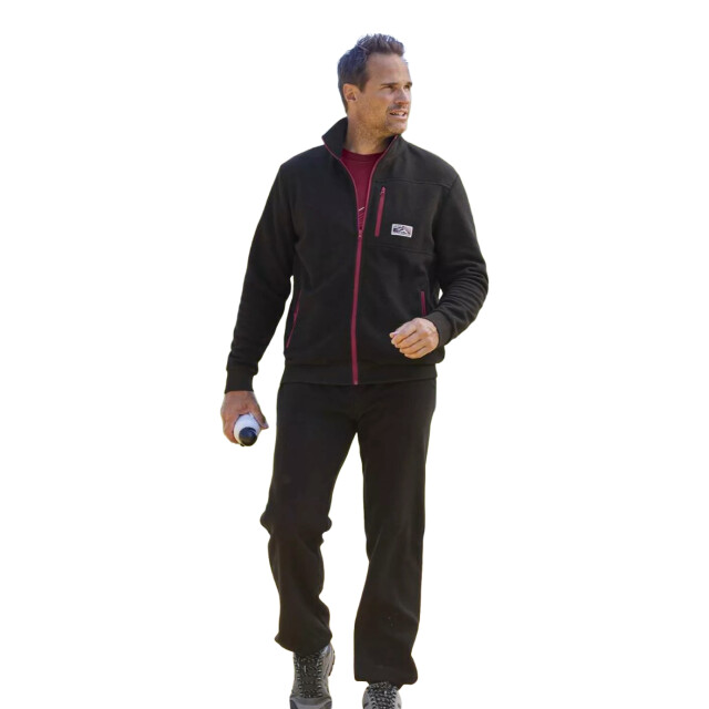 Atlas For Men Heren fleece geweven label trainingspak UTAF1480_black large