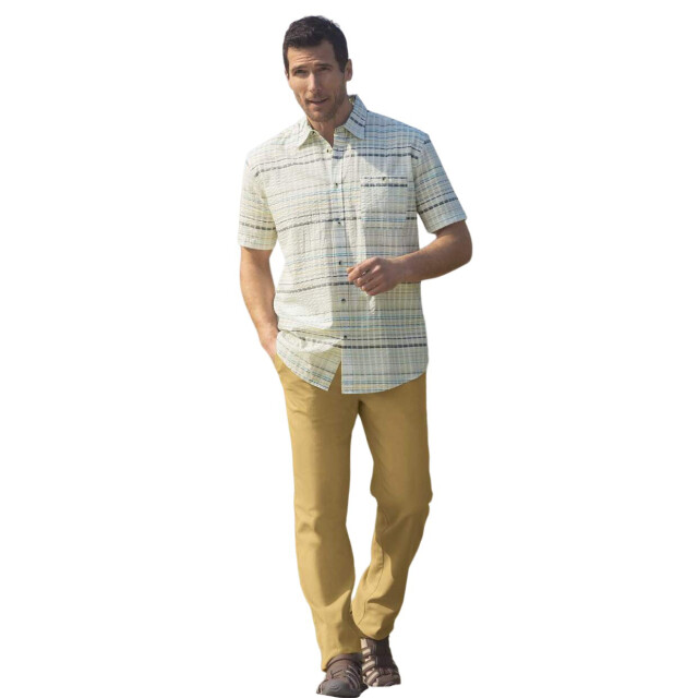 Atlas For Men Heren chino rechte broek UTAF1490_ochre large