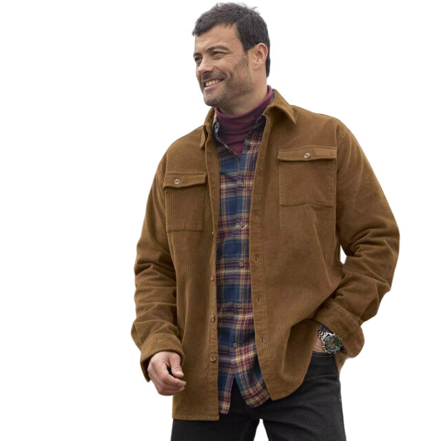 Atlas For Men Heren corduroy overhemd UTAF1507_camel large