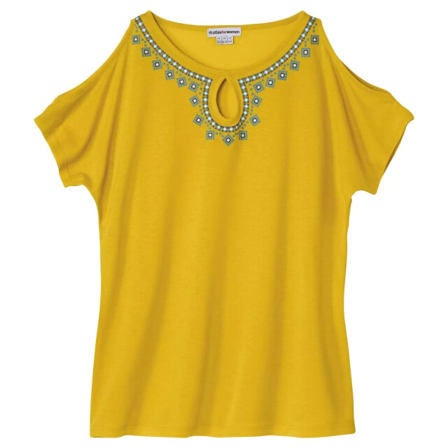 Atlas for Women Dames schouderuitsnijdingen tuniek UTAF1535_yellow large
