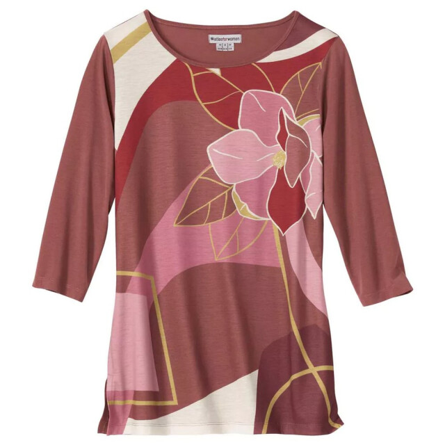 Atlas for Women Dames top met grafische print UTAF1440_pink large