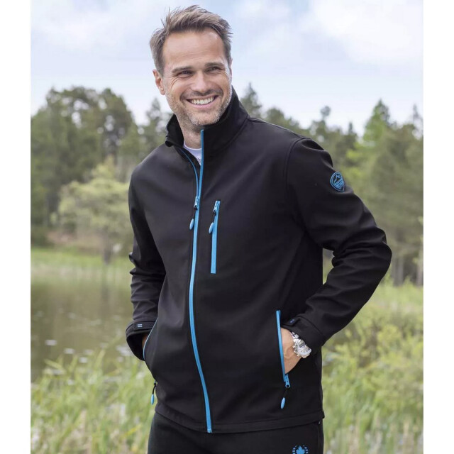 Atlas For Men Heren microfleece soft shell jas UTAF134_black large