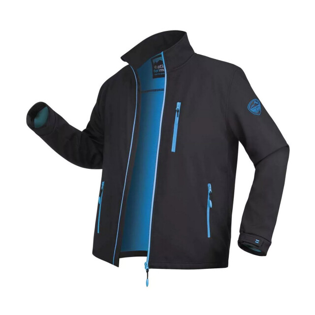 Atlas For Men Heren microfleece soft shell jas UTAF134_black large