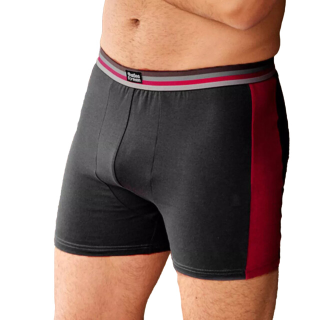 Atlas For Men Heren stretch boxershorts (set van 2) UTAF1295_anthracitegreyburgundy large