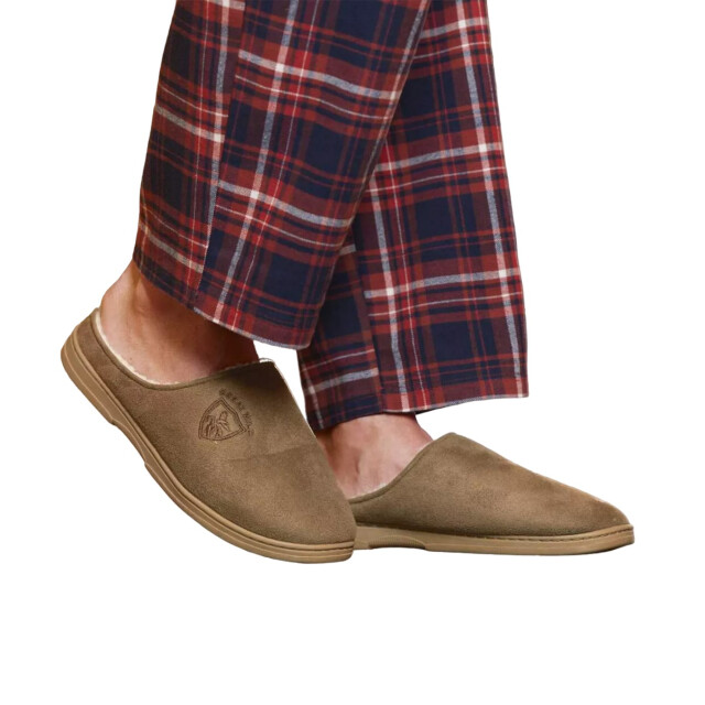 Atlas For Men Heren sherpa fleece slippers UTAF1070_lightbrown large