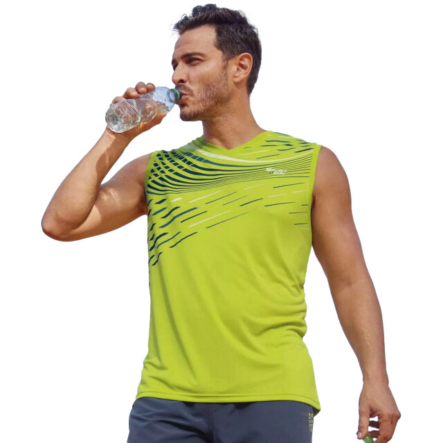 Atlas For Men Heren active vest top (set van 3) UTAF1322_bluelimegreennavyblue large