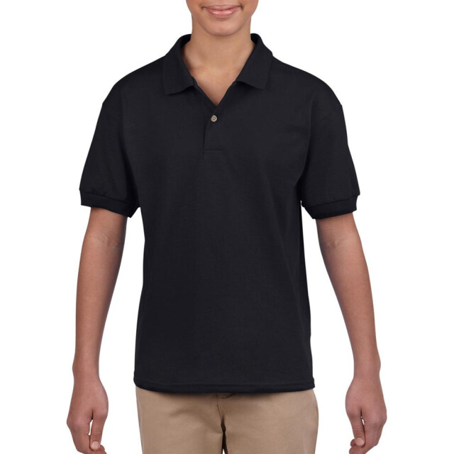 Gildan Dryblend childrens unisex jersey polo shirt UTFK402_black large