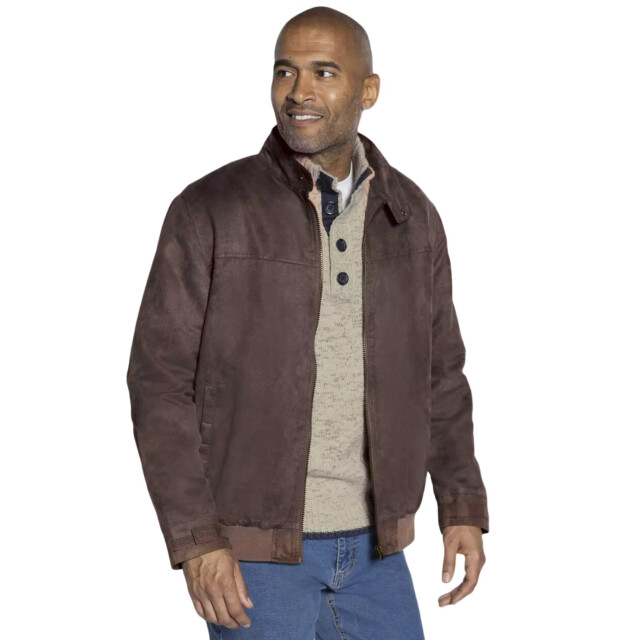 Atlas For Men Heren jas van imitatie-suède UTAF1047_brown large