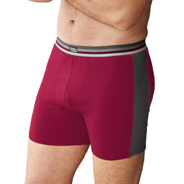Atlas For Men Heren stretch boxershorts (set van 2) UTAF1295_anthracitegreyburgundy large