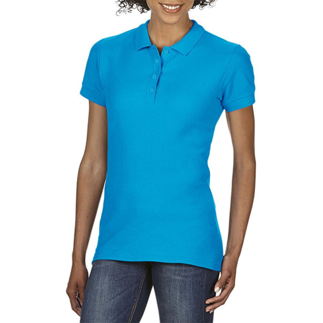 Gildan Softstyle dames korte mouwen dubbel pique-pique poloshirt UTFK397_sapphire large