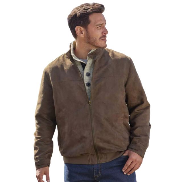 Atlas For Men Heren jas van imitatie-suède UTAF1047_brown large