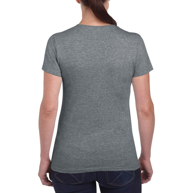Gildan Dames zware katoenen missy fit korte mouwen t-shirt UTFK393_graphiteheather large